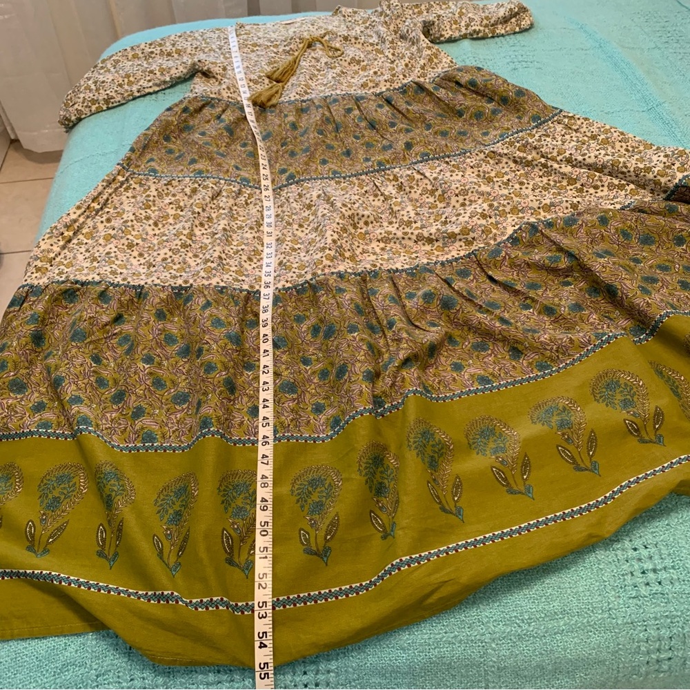 Natural Life cotton floral multicolor printed maxi oversized Boho dress size S - Picture 7 of 13